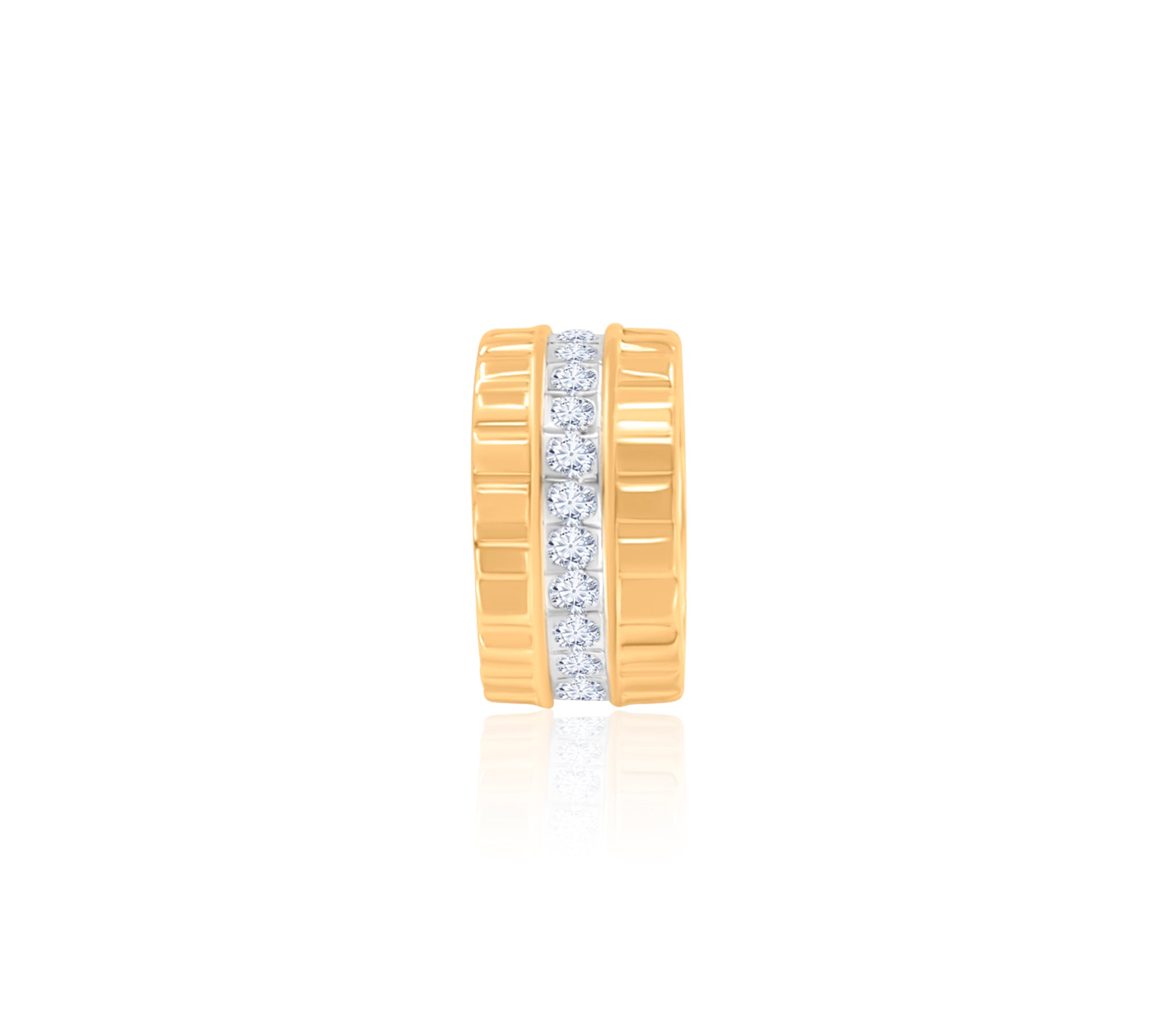Gold Diamond Fluted Round Spacer