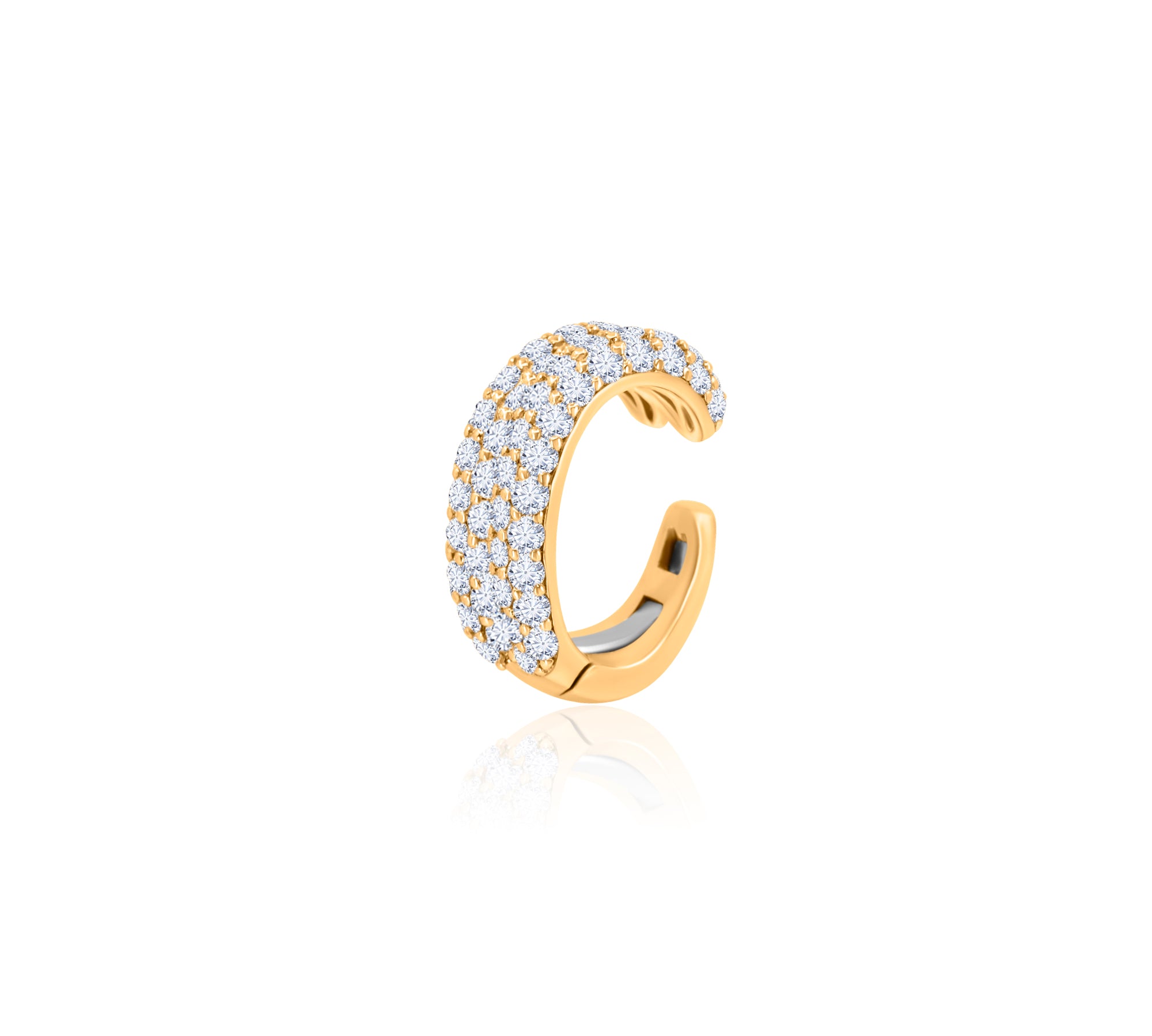 Gold Double Diamond Ear Cuff