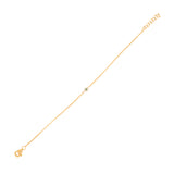Gold Tiny Emerald Evil Eye Bracelet