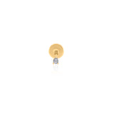 Gold Micro Diamond Pear Flat Back Earring
