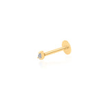 Gold Micro Diamond Pear Flat Back Earring
