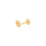 Gold Diamond Paw Flat Back Earring