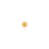 Gold Round Textured Flat Back