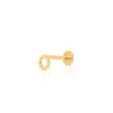 Gold Round Textured Flat Back