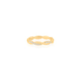 Gold Twist Diamond Pinky Ring