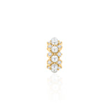Gold Diamond and Pearl Chunky Rondelle