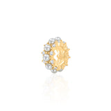 Gold Diamond and Pearl Chunky Rondelle