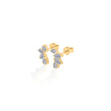 Gold Lab Grown Multi Shape Climber Diamond Studs