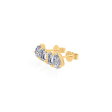 Gold Lab Grown Double Shape Diamond Studs