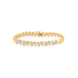 Gold Rope Pave Diamond Bracelet
