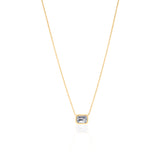 Gold Lab Grown Emerald Cut Diamond Necklace