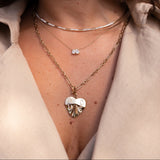 Gold Diamond Bar Pattern Necklace