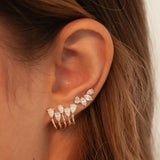 Gold Lab Grown Multi Shape Climber Diamond Studs