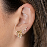 Gold Diamond Multi Shape Climber Earring