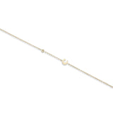 Gold Diamond Mini Initial Bracelet