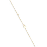 Gold Diamond Mini Initial Bracelet