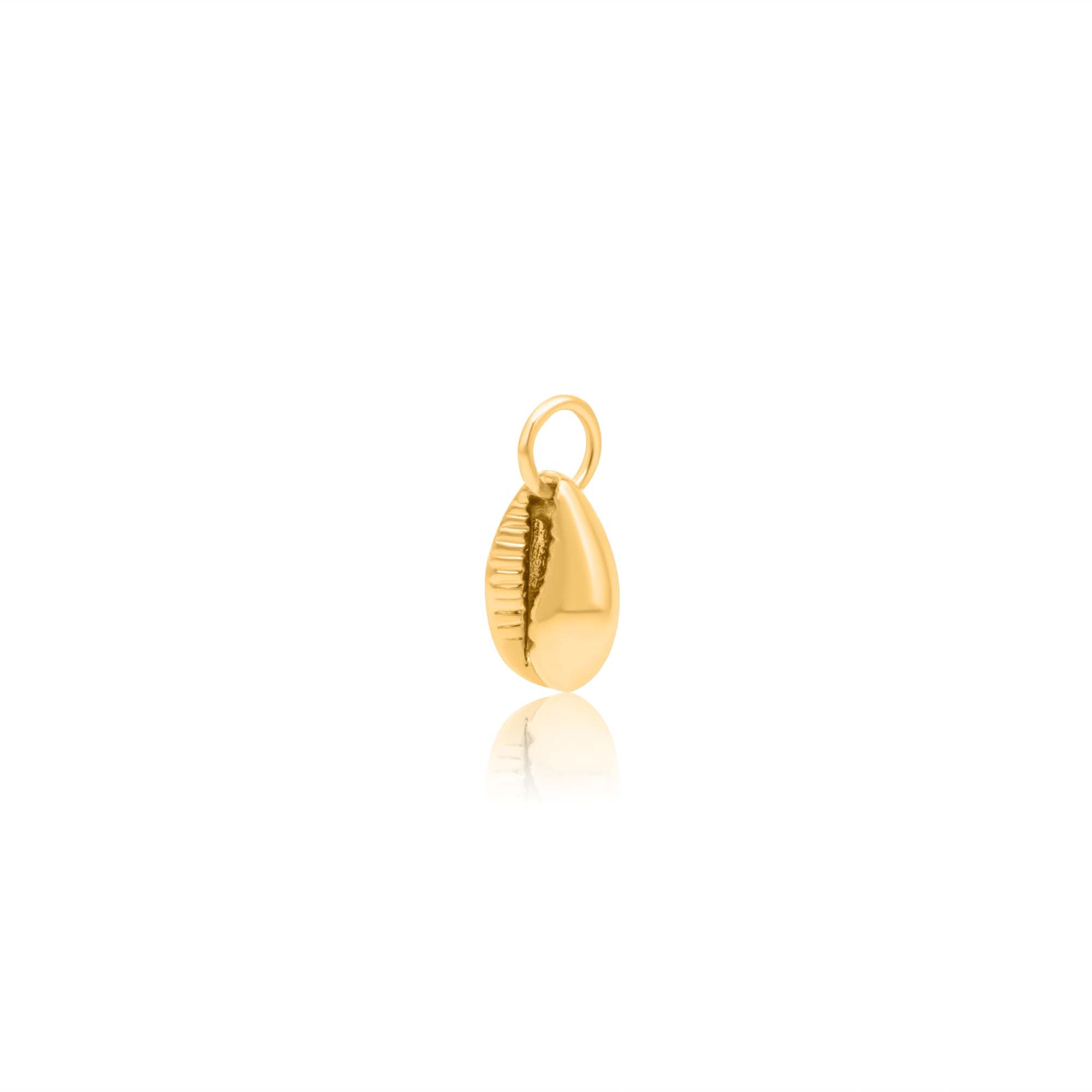 Gold Shell Charm Pendant by Monisha Melwani