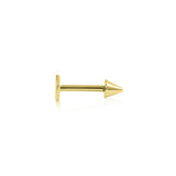 Gold Spike Flat Back Earring