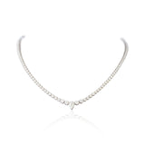 Gold Graduated Diamond Pear Tennis Necklace