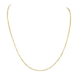 Gold Small Round Box Chain Necklace