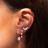 Gold Lab Grown Multi Shape Climber Diamond Studs