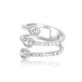 Gold Diamond Pear Wrap Ring