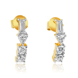 Gold Multi Shape Diamond Earring