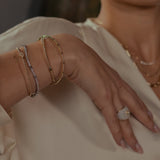 Gold Evil Eye Ball Thin Bangle