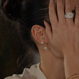 Gold Mini Lab Diamond Heart Stud