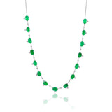 Gold Diamond Oval Emerald Necklace