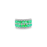 Gold Diamond Emerald Pear Ring