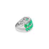 Gold Diamond Emerald Pear Ring