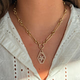 Gold Small Rolo Paperclip Chain Necklace