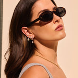 Paola x Monisha Gold Plated Lab Grown Diamond Hoop Earrings