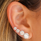 Gold Lab Grown Diamond Martini Earring