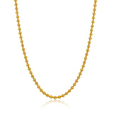 Gold Ball Tube Chain Necklace