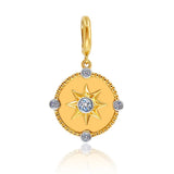 Gold Diamond Star Compass Pendant