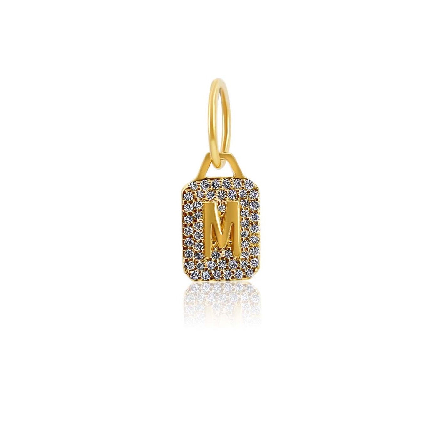 Diamond Mini Initial Charm by Monisha Melwani