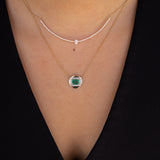 Gold Diamond Pear Curve Necklace