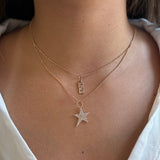 Gold Diamond Star Pendant