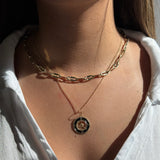 Gold Pinched Paperclip Chain Necklace