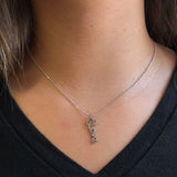Sterling Silver Tiny Diamond Love Charm Pendant