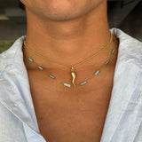 Gold Small Round Box Chain Necklace