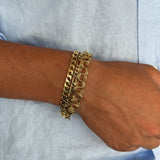 Gold Vintage Square Link Bracelet