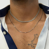 Gold Diamond Cuban Link Chain Necklace