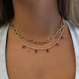 Gold Medium Oval Chain Necklace