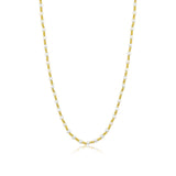 Gold Spaced Pearl Necklace