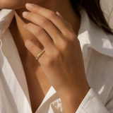 Gold Multi Diamond Pinky Ring