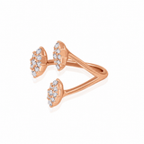 Gold Diamond Pave Marquise Open Ring
