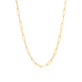Gold Dainty Thin Paperclip Chain Necklace